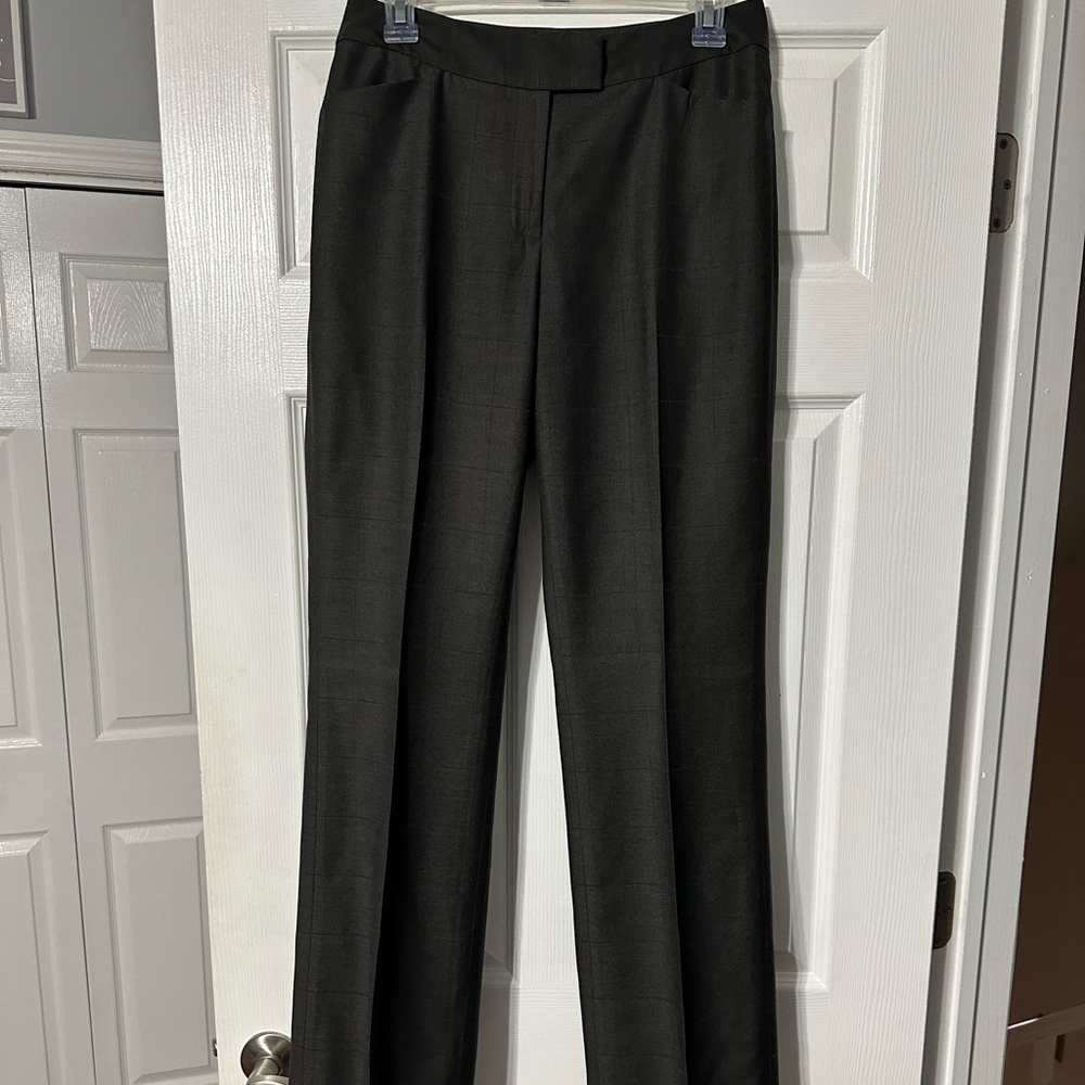 Women’s Calvin Klein Windowpane Pattern Career Dress Slacks.